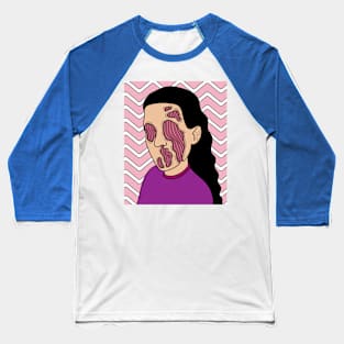 Crazy Abstract Modern Art Baseball T-Shirt